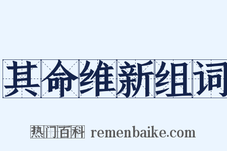 其命维新组词是什么意思的图片